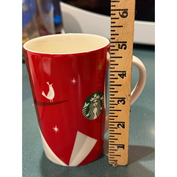 Starbucks Holiday Ceramic Mug 12 Fl Oz Christmas Cardinal Design 2012 Ltd. Ed. - Picture 7 of 7